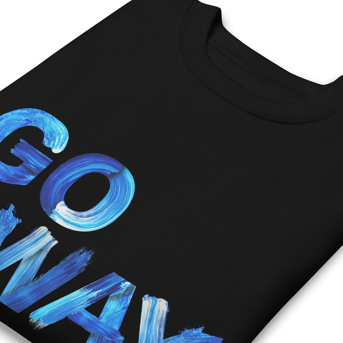 Go Away Unisex Premium Cotton Sweatshirt – Bold Statement Sweatshirt for Men and Women