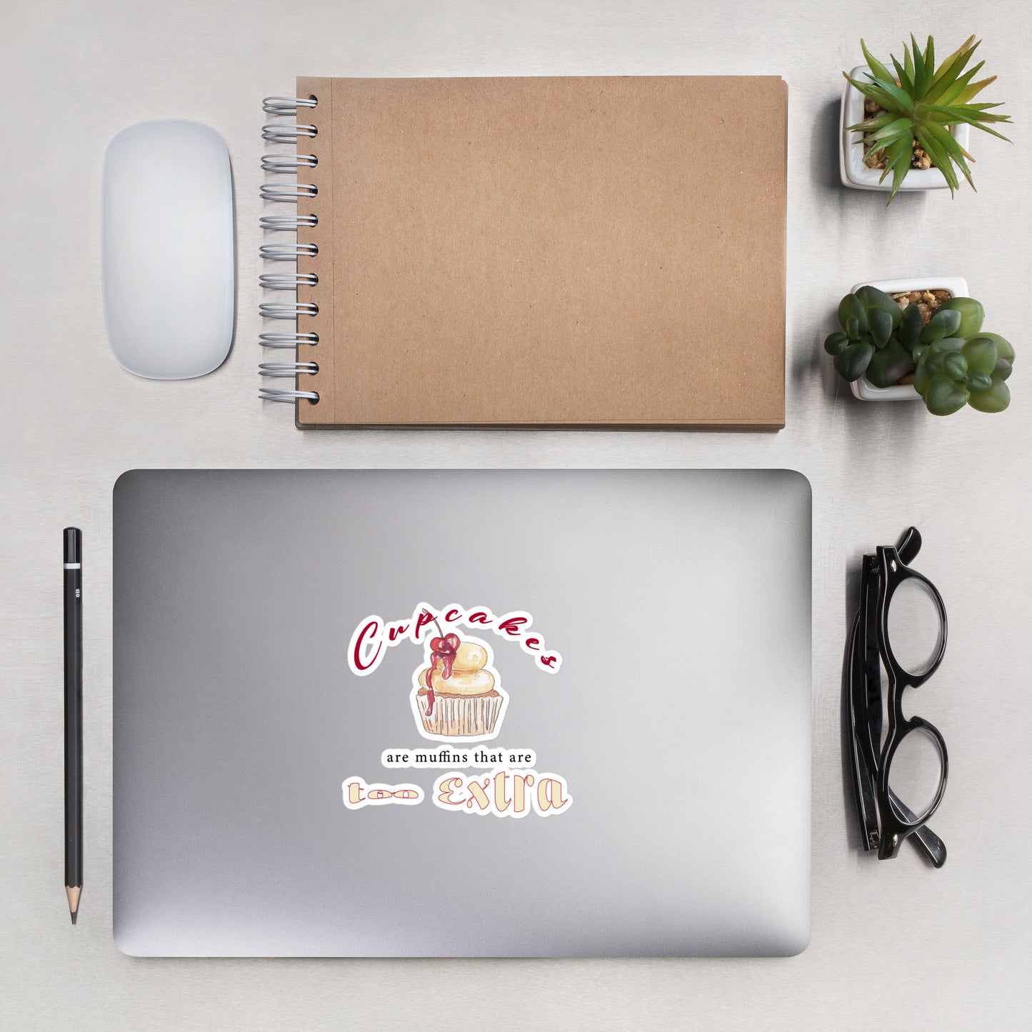 Cupcake Bubble-free sticker