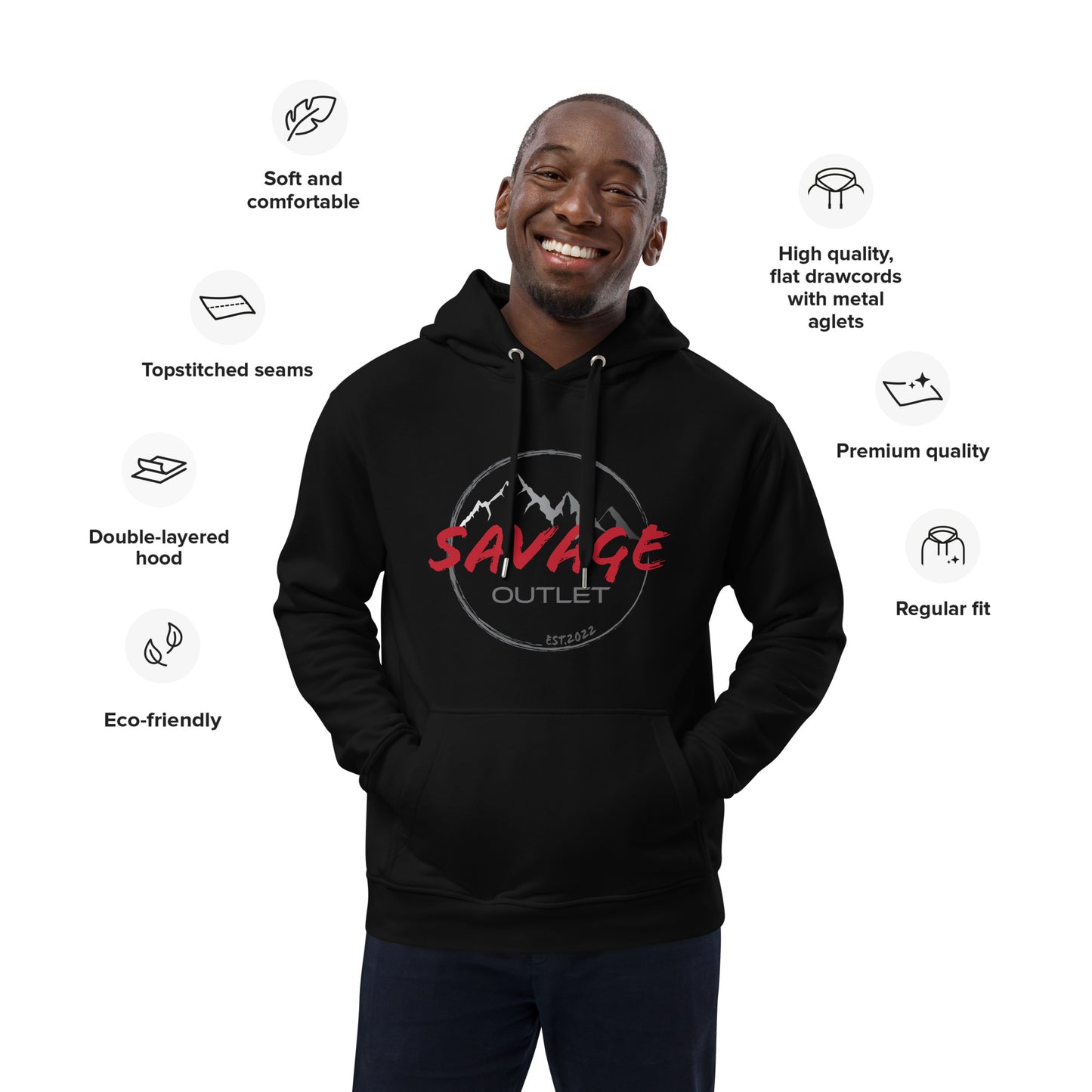 Savage Logo Premium Eco Unisex Hoodie