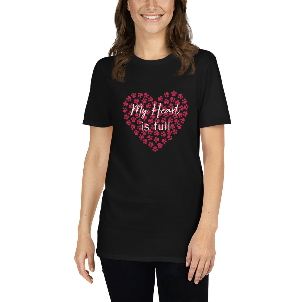 Valentine`s Day Paws Heart Unisex T-Shirt