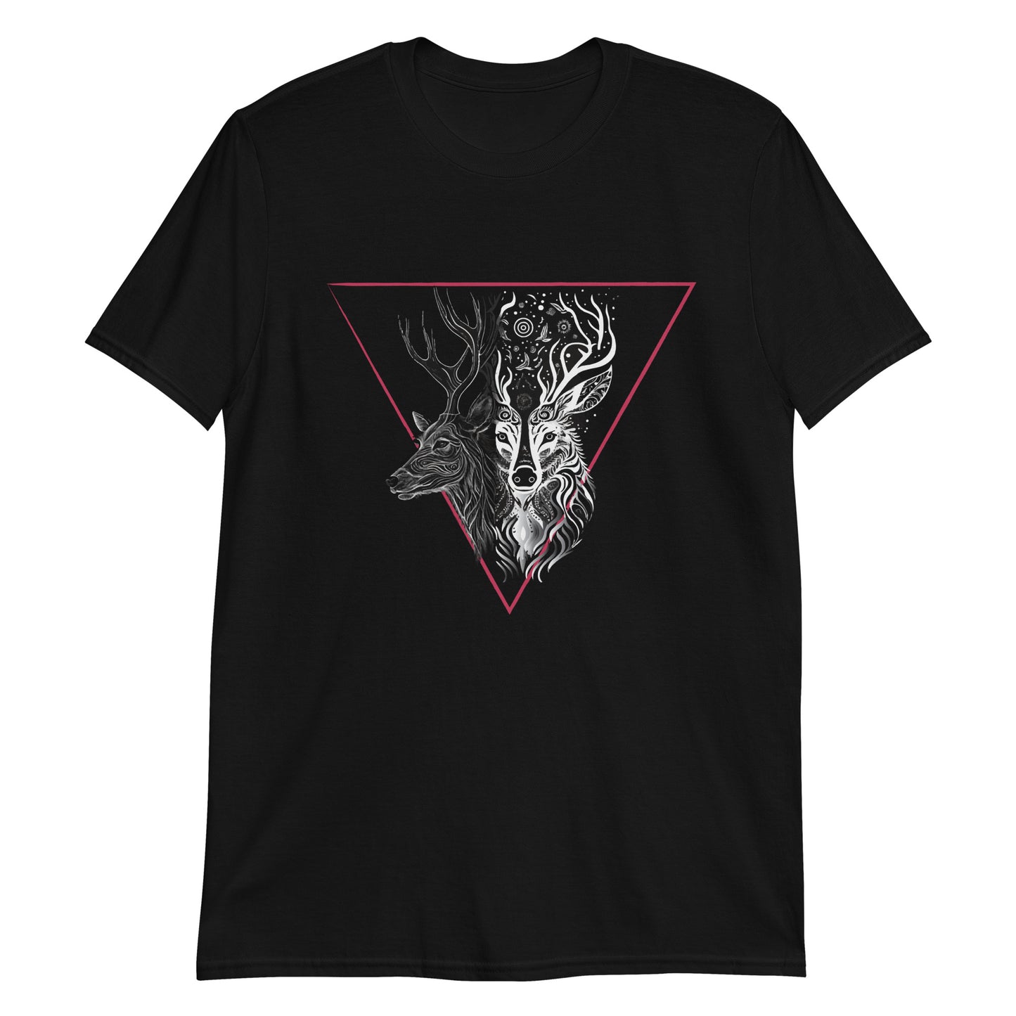 Mystical Deer Unisex T-shirt-Magenta