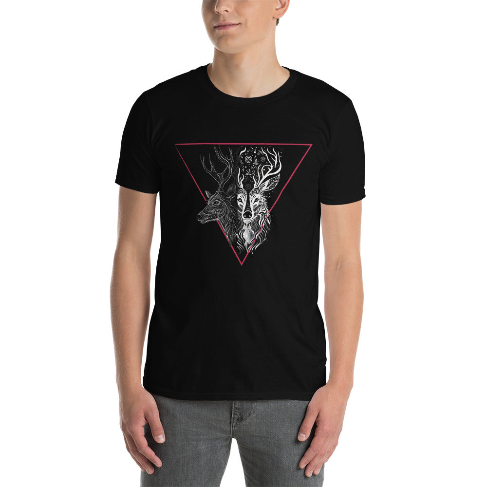 Mystical Deer Unisex T-shirt-Magenta