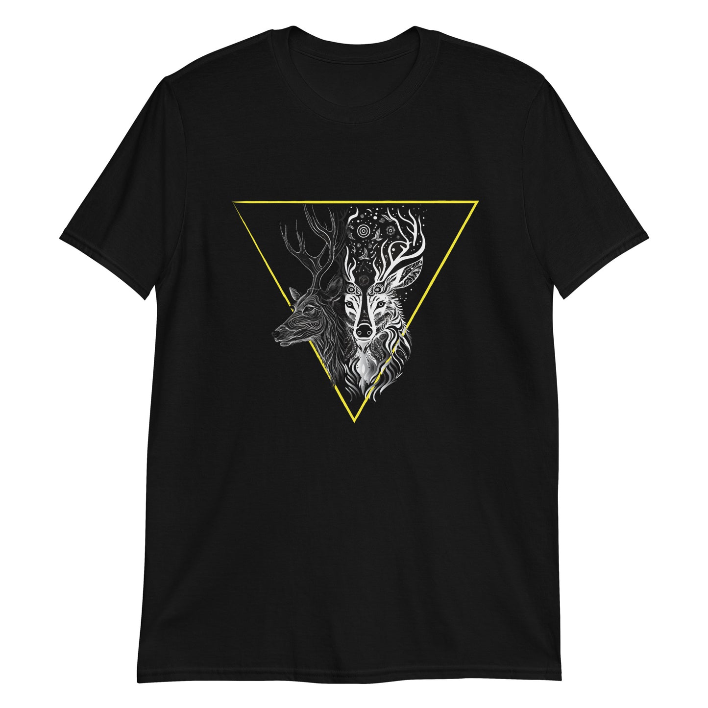 Mystical Deer Unisex T-shirt-Yellow