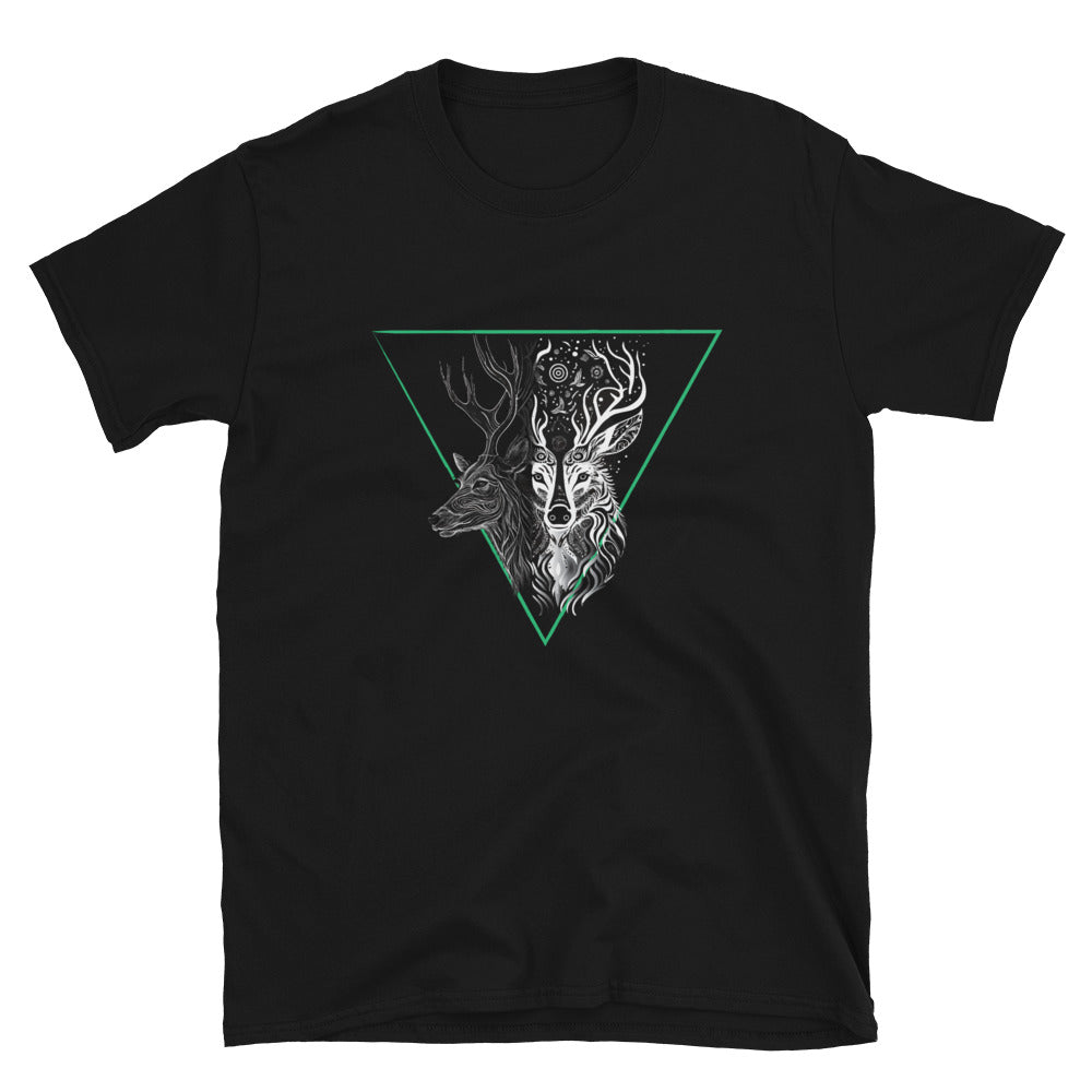 Mystical Deer Unisex T-shirt- Green