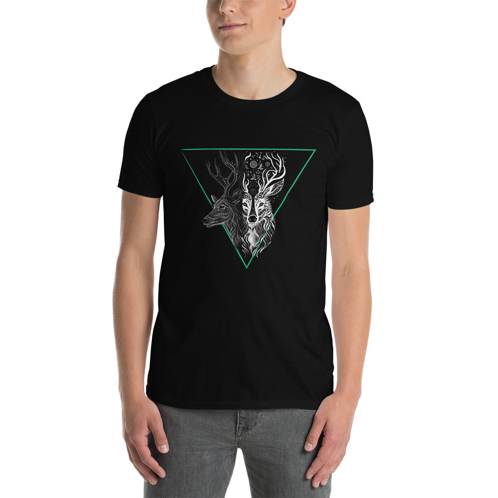 Mystical Deer Unisex T-shirt- Green