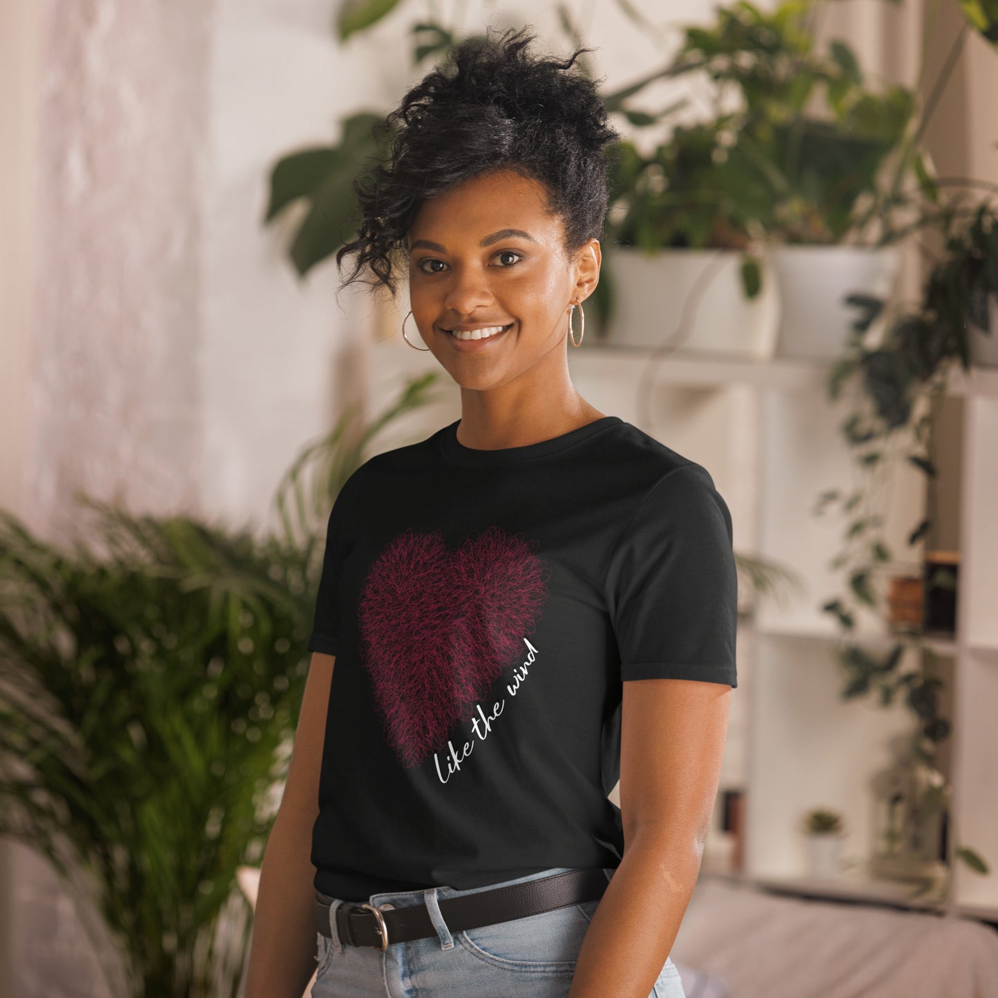Valentine`s Day Like the Wind Heart Unisex T-shirt