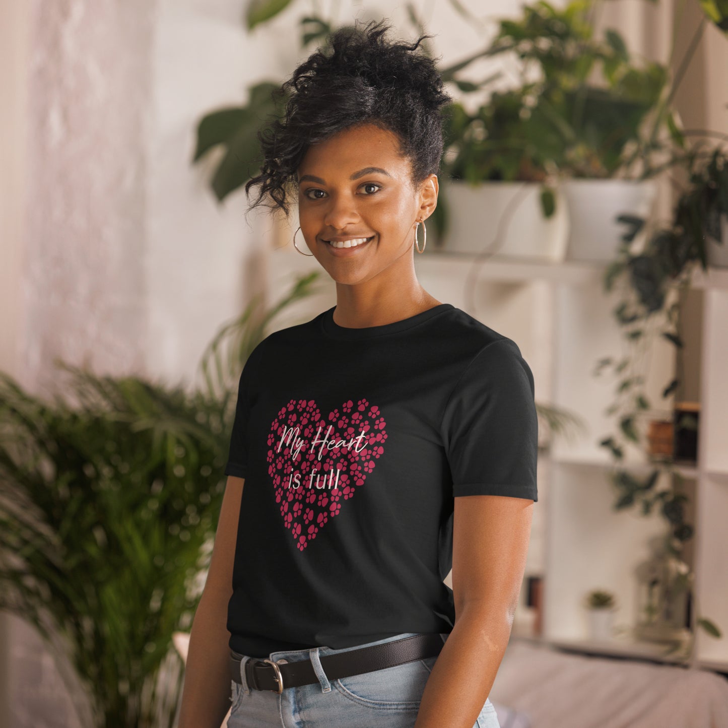 Valentine`s Day Paws Heart Unisex T-Shirt