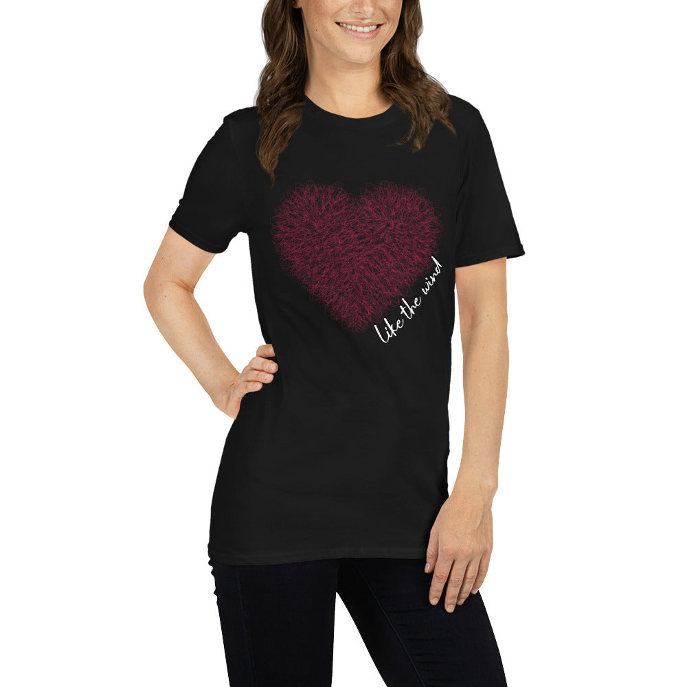 Valentine`s Day Like the Wind Heart Unisex T-shirt