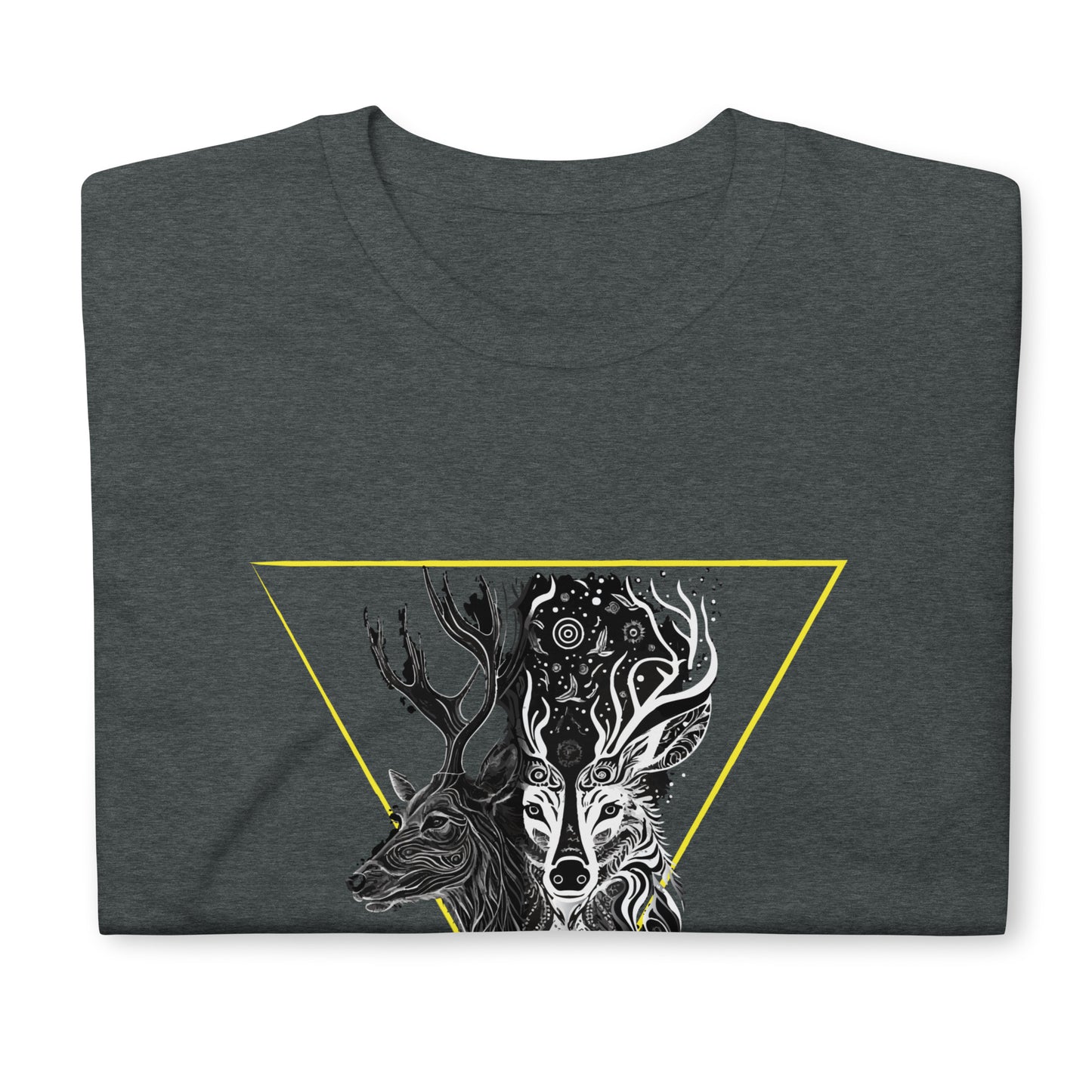 Mystical Deer Unisex T-shirt-Yellow