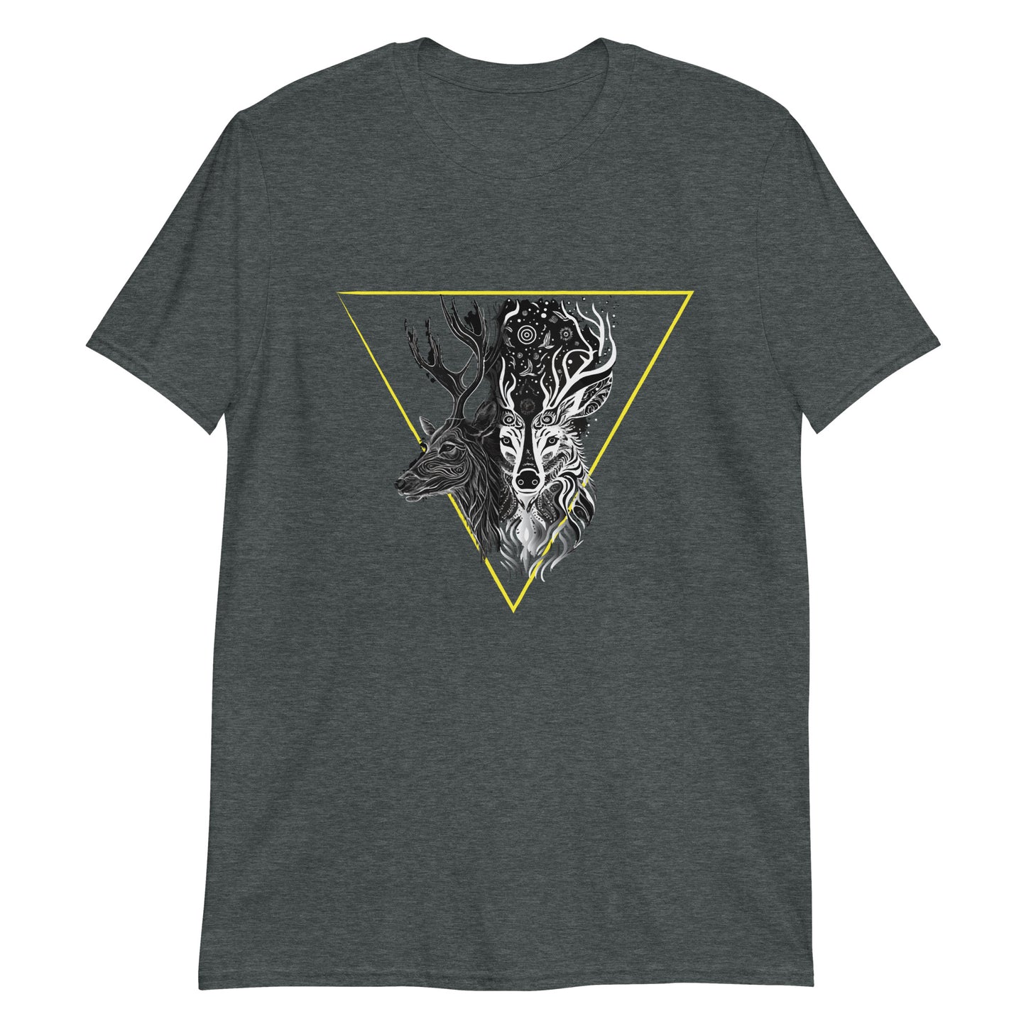 Mystical Deer Unisex T-shirt-Yellow