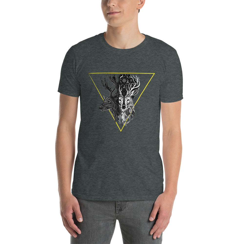 Mystical Deer Unisex T-shirt-Yellow