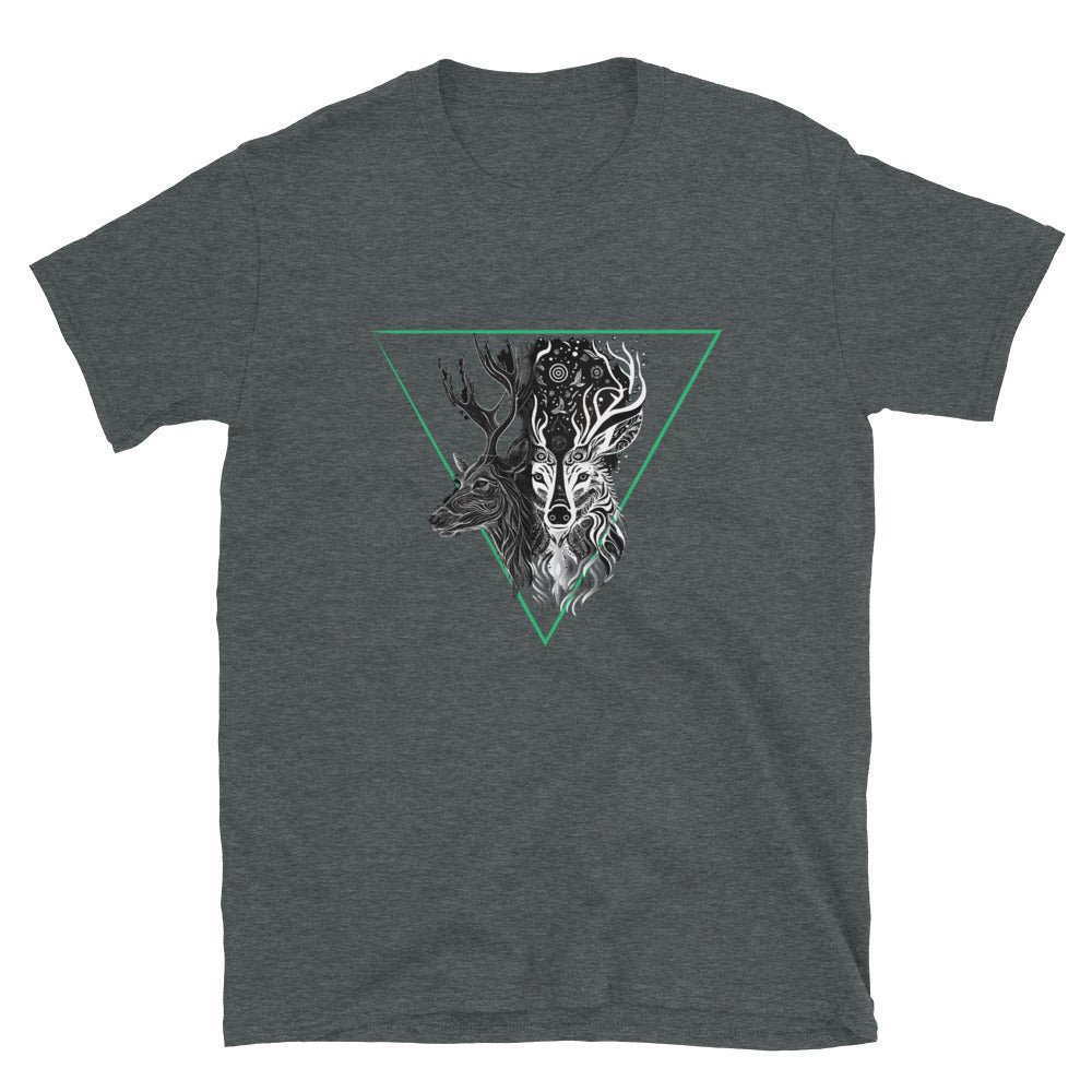 Mystical Deer Unisex T-shirt- Green