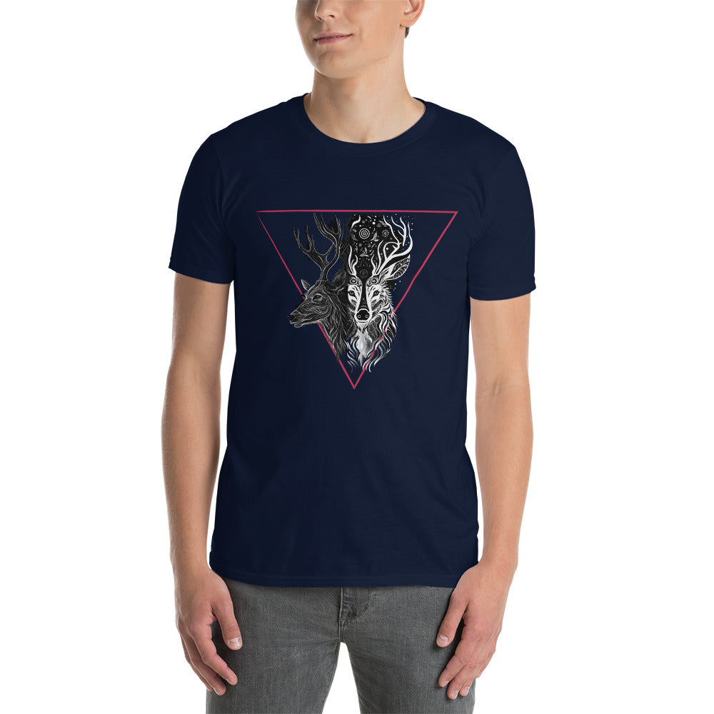 Mystical Deer Unisex T-shirt-Magenta