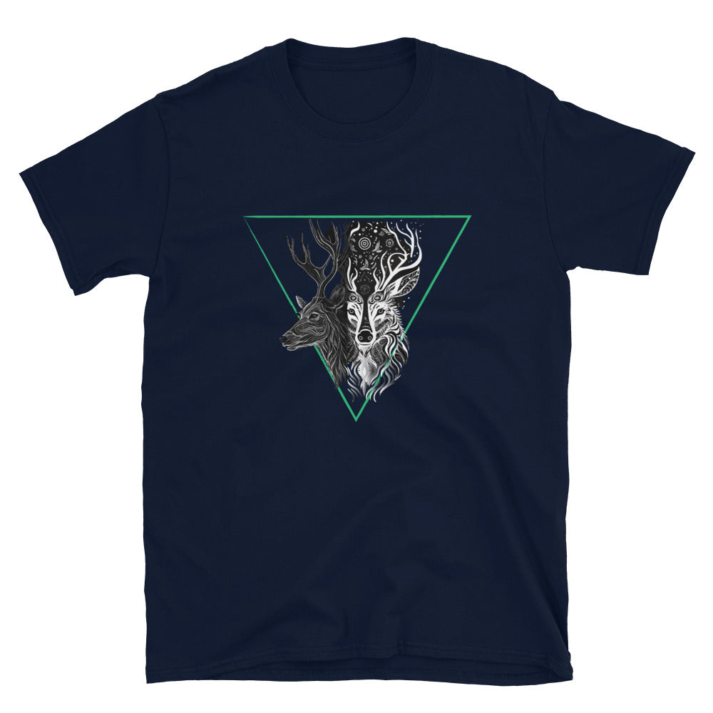 Mystical Deer Unisex T-shirt- Green