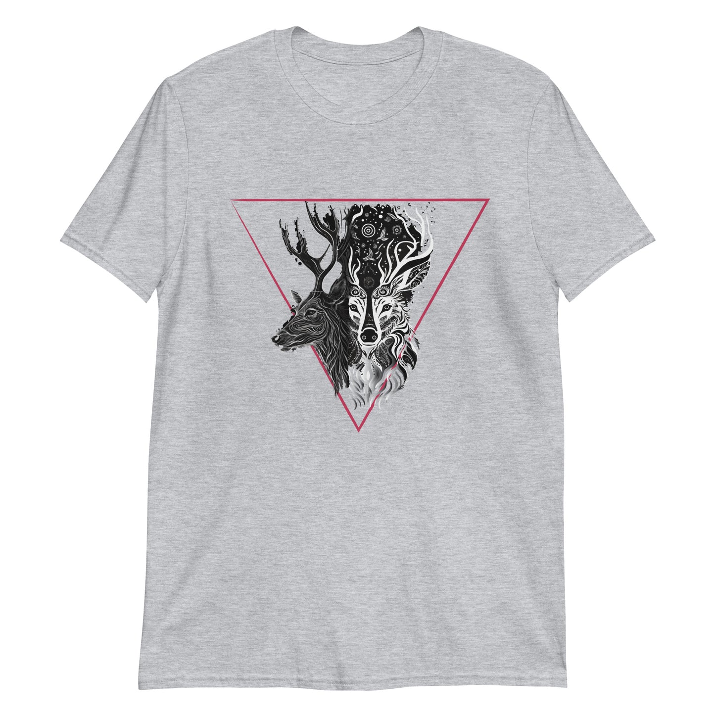 Mystical Deer Unisex T-shirt-Magenta