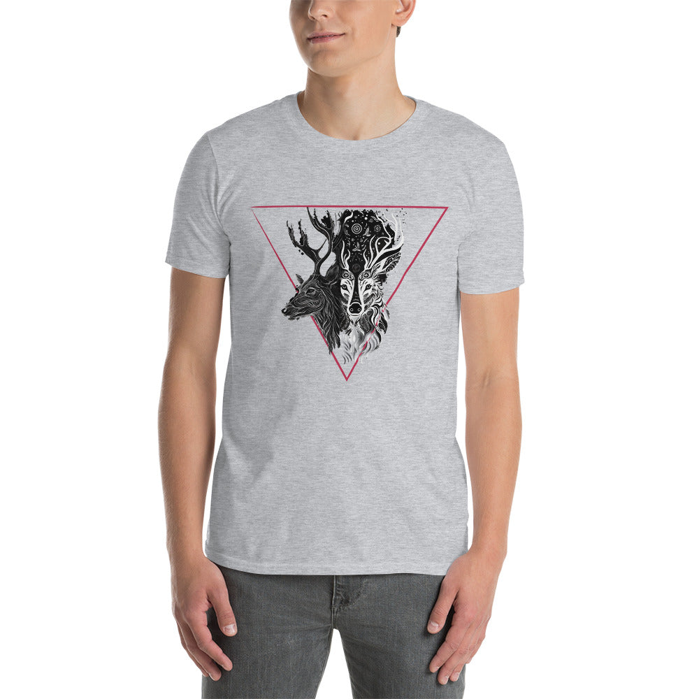 Mystical Deer Unisex T-shirt-Magenta