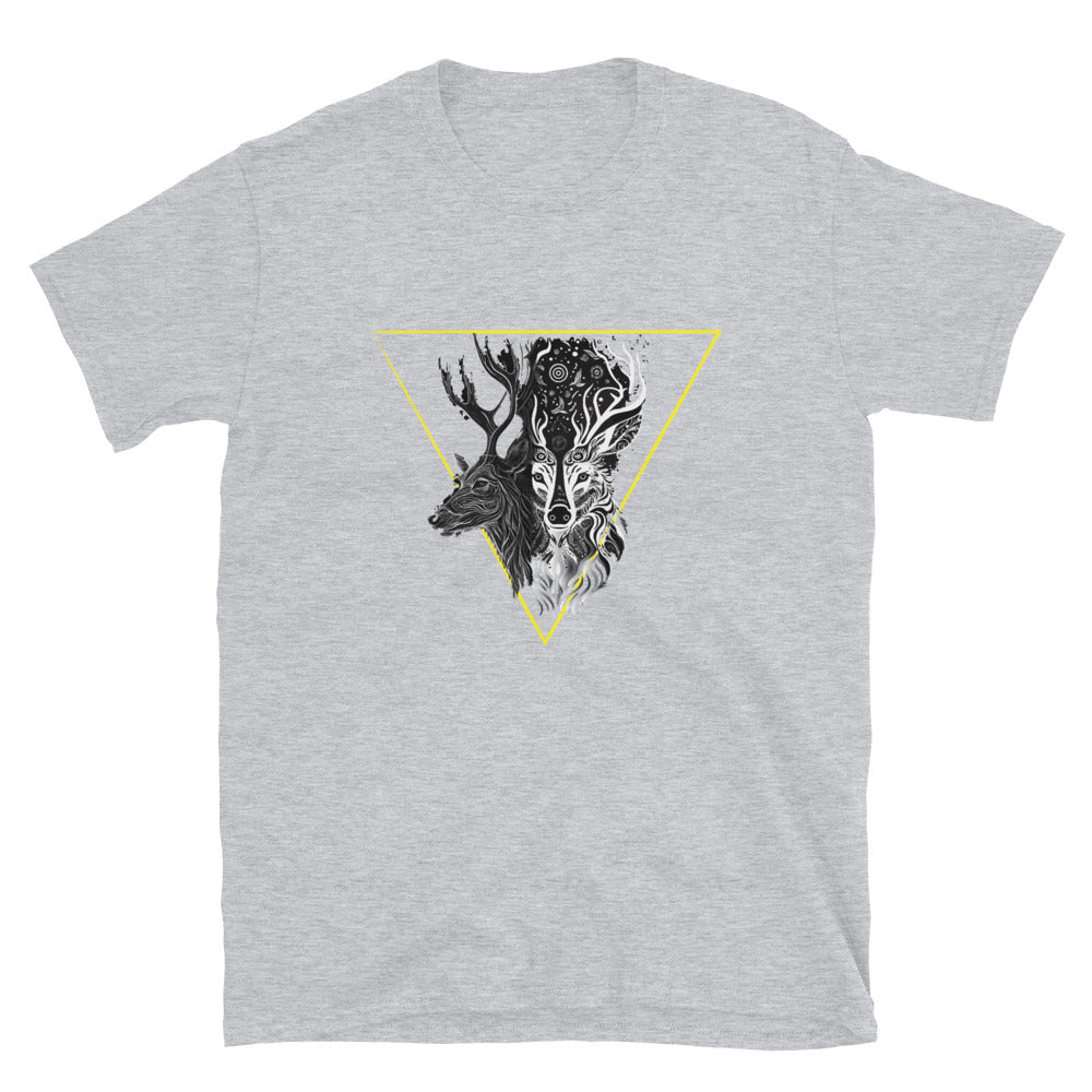Mystical Deer Unisex T-shirt-Yellow