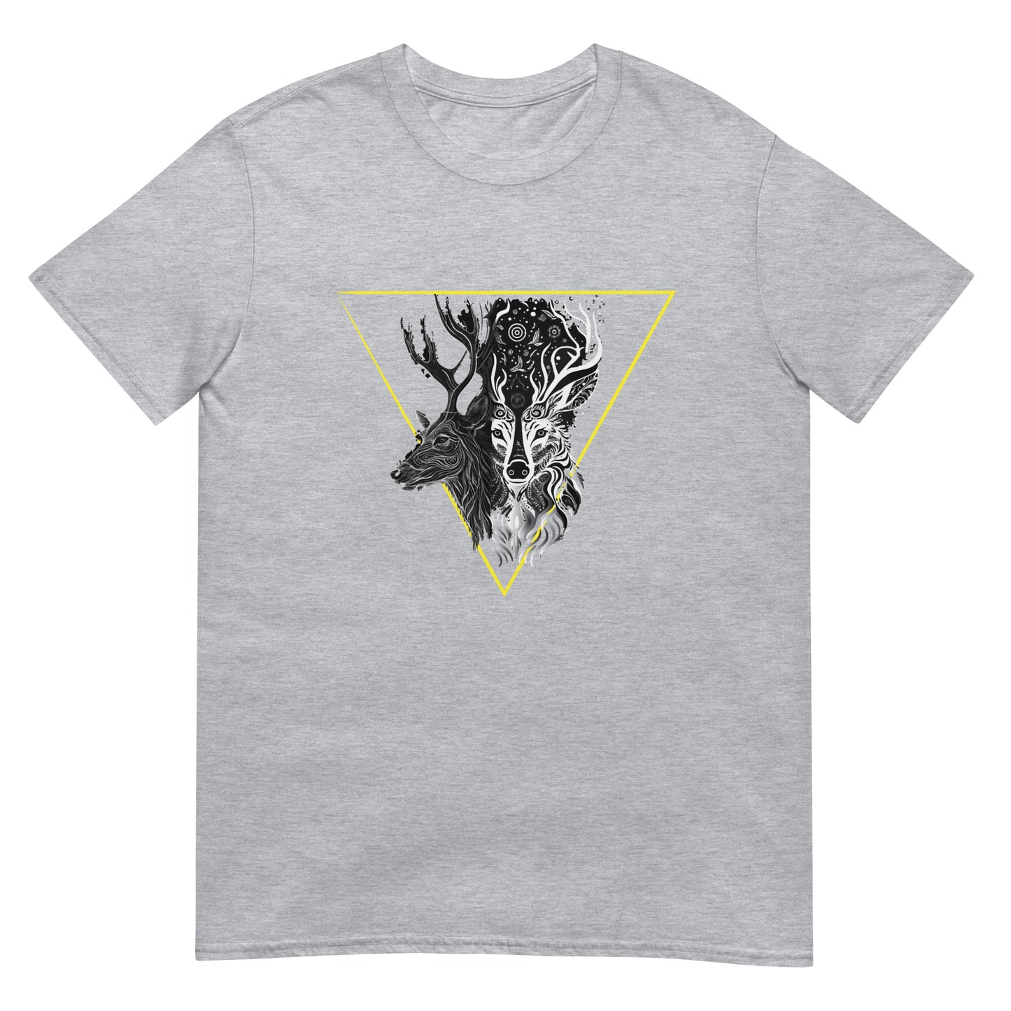 Mystical Deer Unisex T-shirt-Yellow
