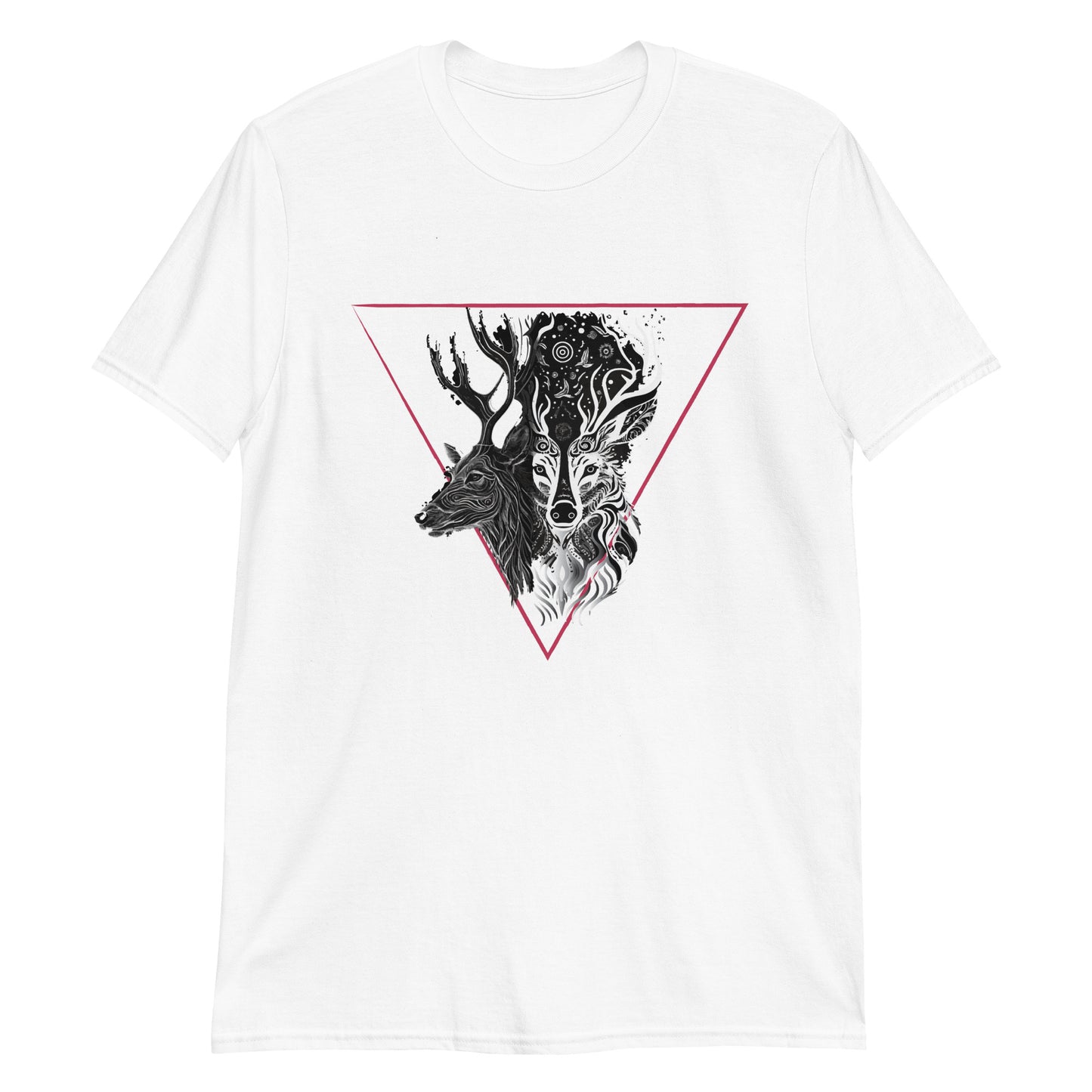 Mystical Deer Unisex T-shirt-Magenta