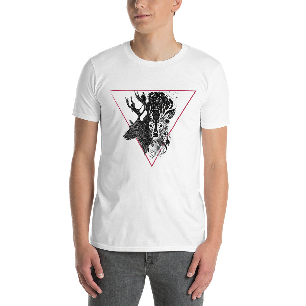 Mystical Deer Unisex T-shirt-Magenta