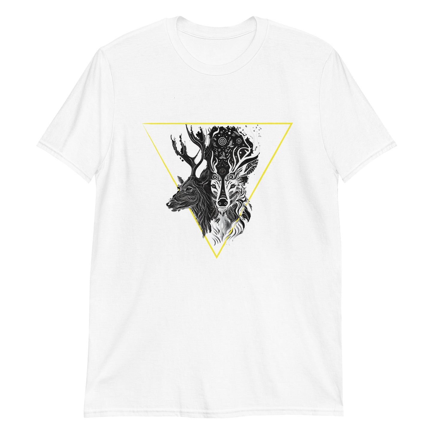 Mystical Deer Unisex T-shirt-Yellow