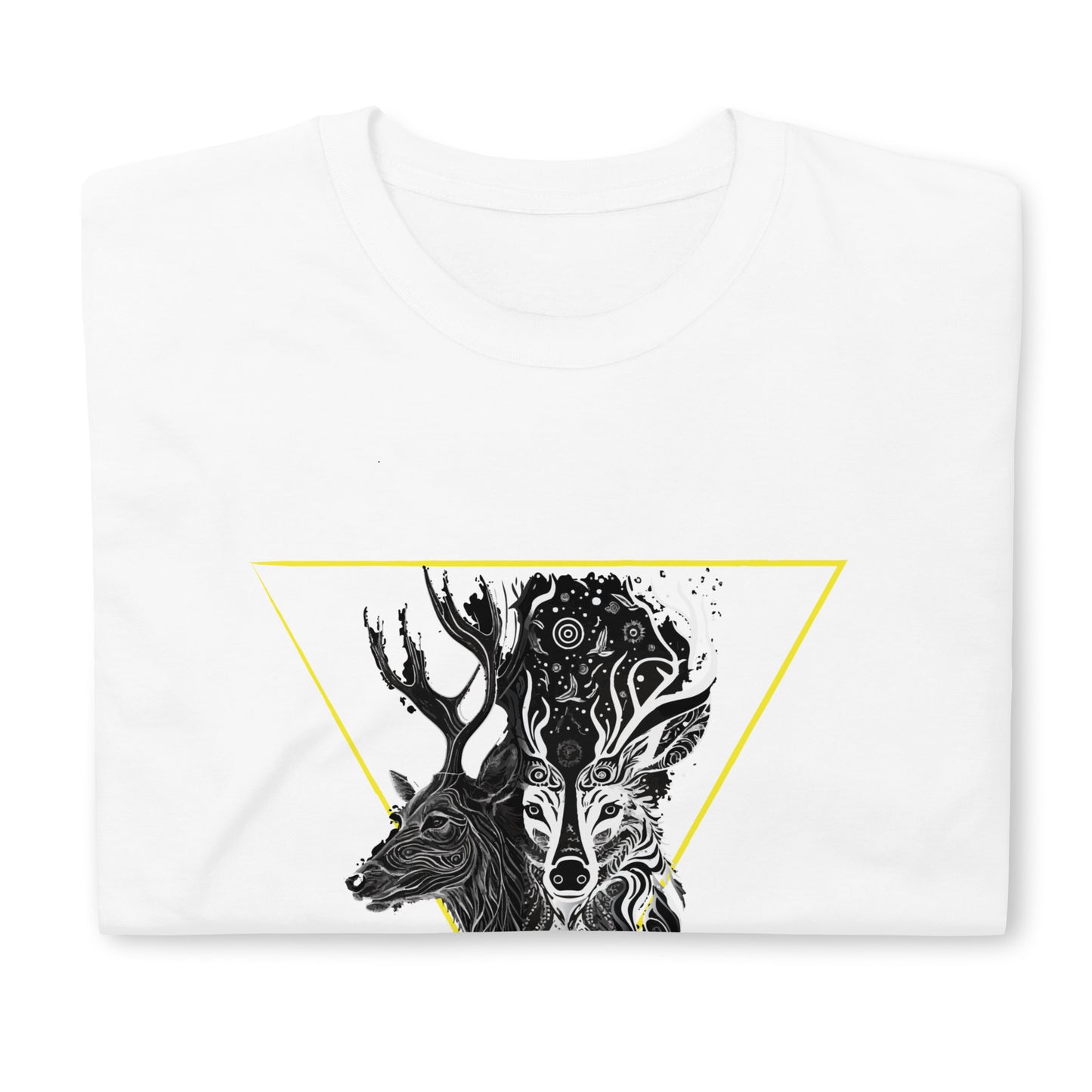 Mystical Deer Unisex T-shirt-Yellow