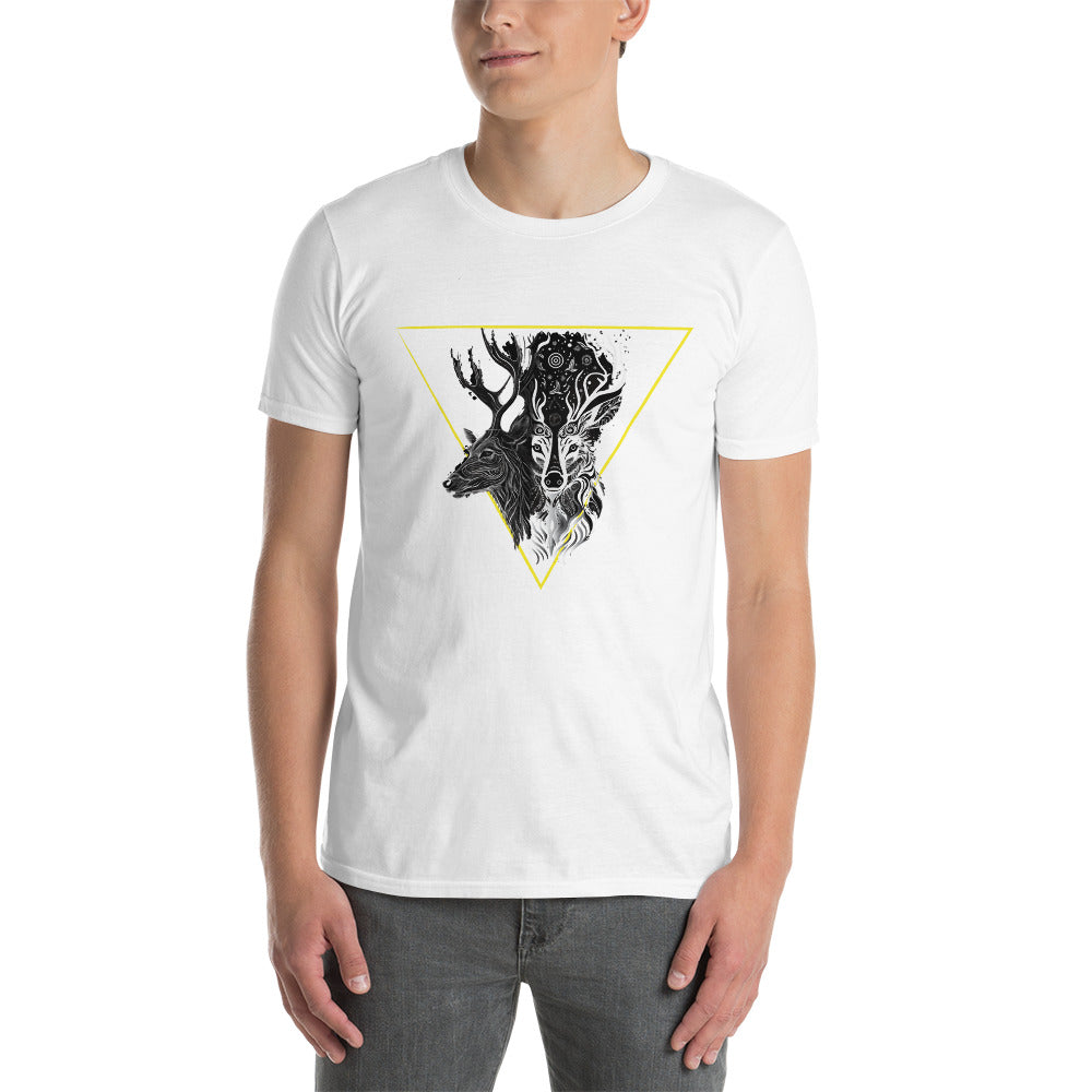 Mystical Deer Unisex T-shirt-Yellow