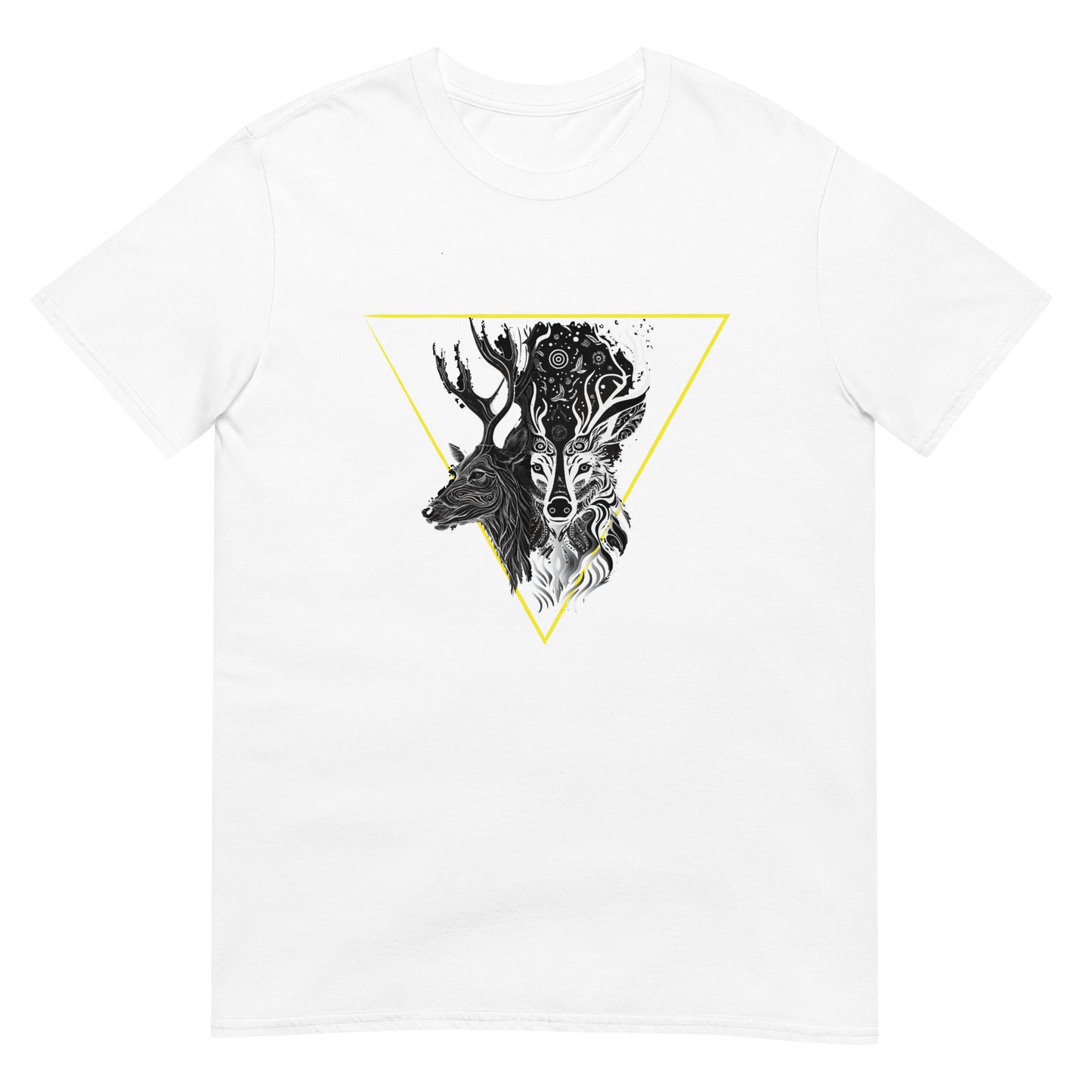 Mystical Deer Unisex T-shirt-Yellow