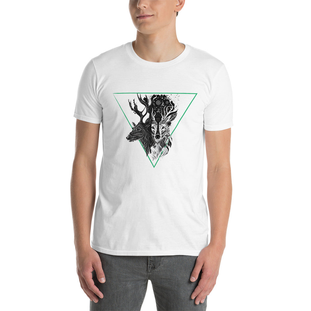 Mystical Deer Unisex T-shirt- Green