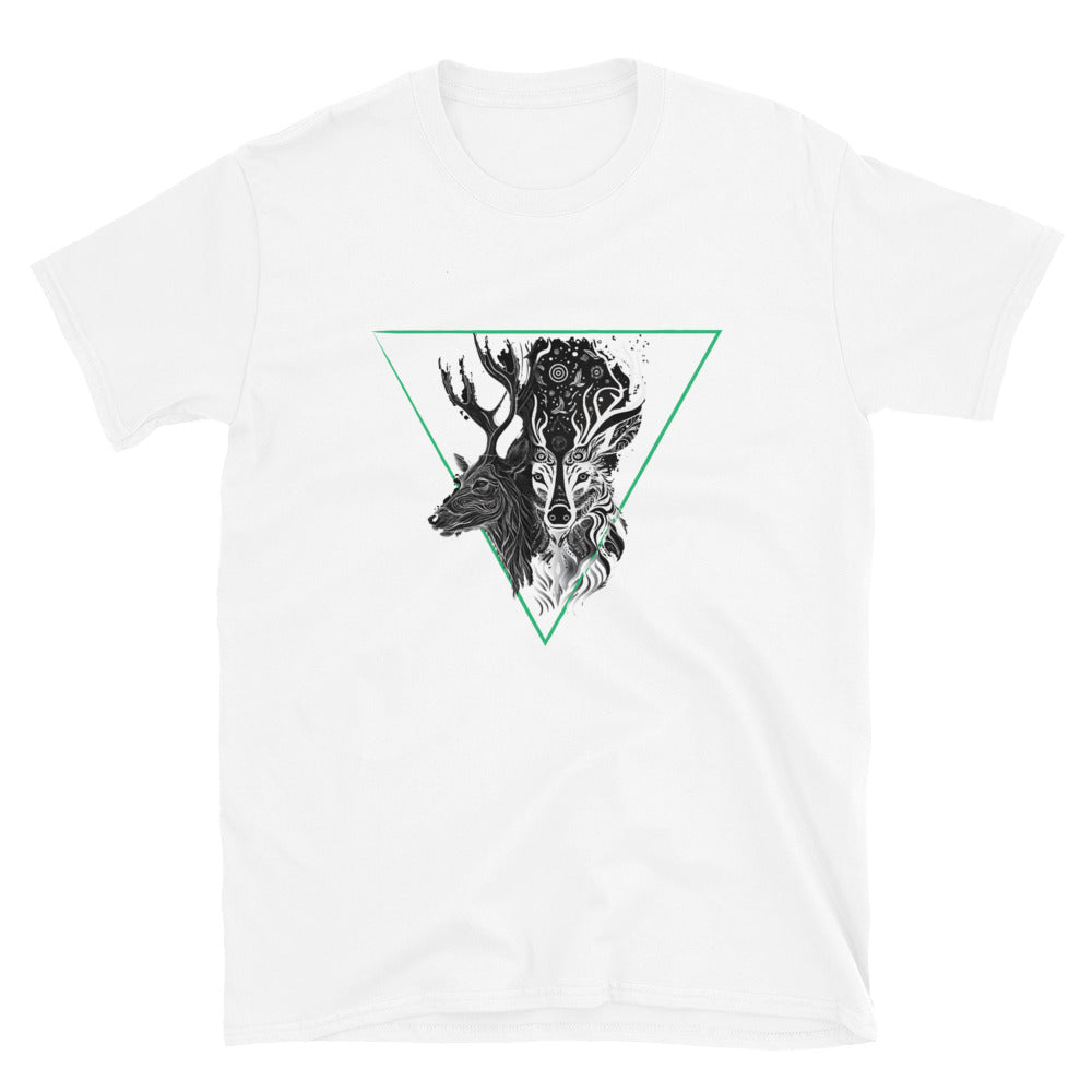 Mystical Deer Unisex T-shirt- Green