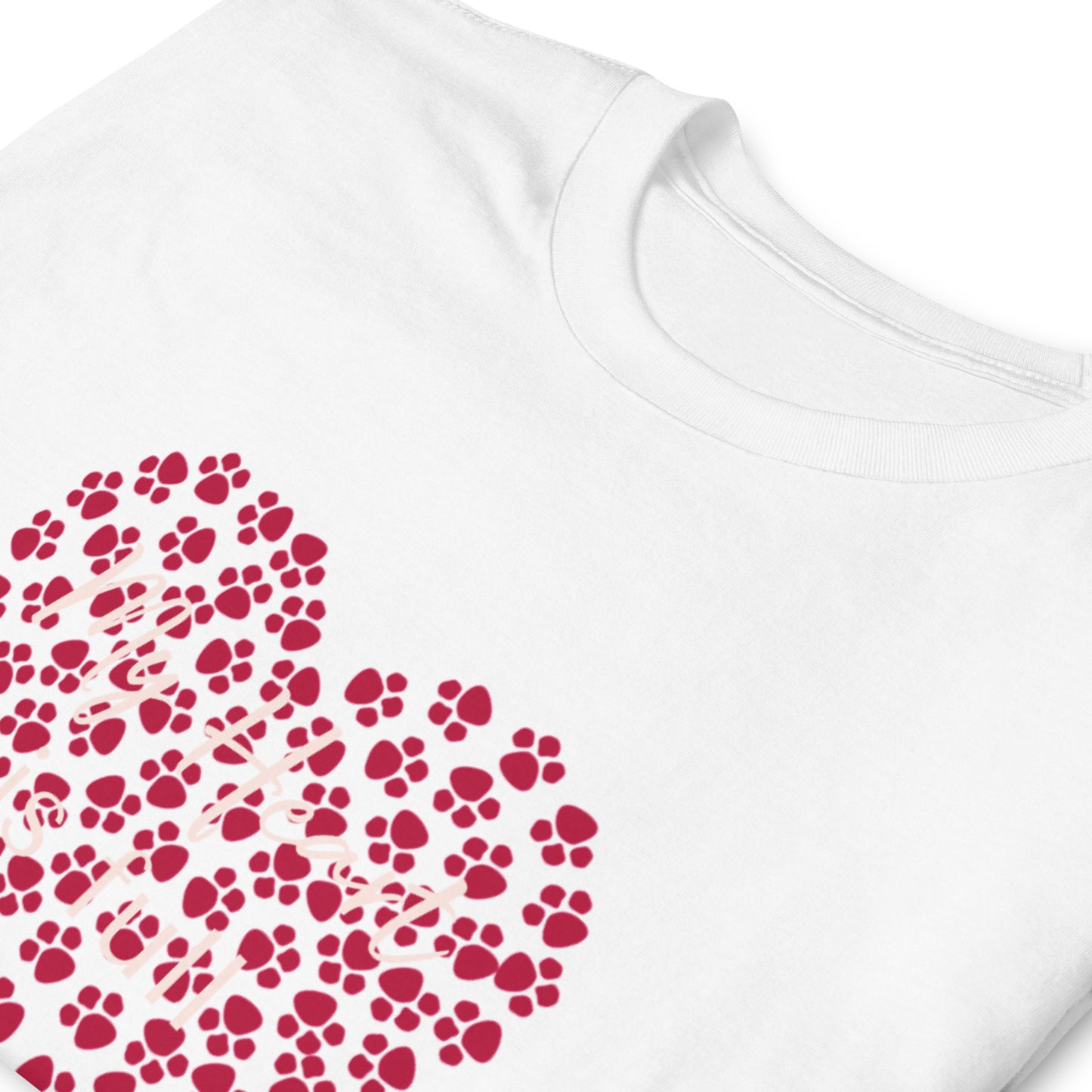 Valentine`s Day Paws Heart Unisex T-Shirt