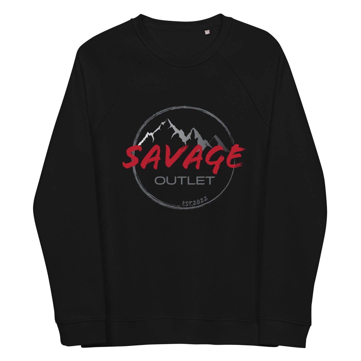 Savage Logo Unisex Organic Raglan Sweatshirt