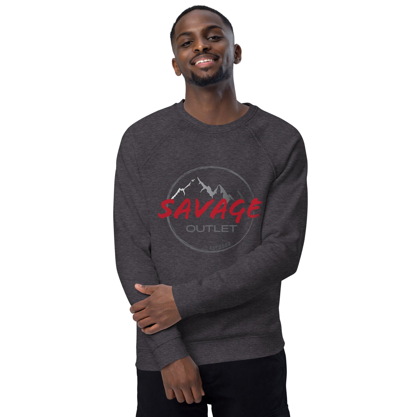 Savage Logo Unisex Organic Raglan Sweatshirt