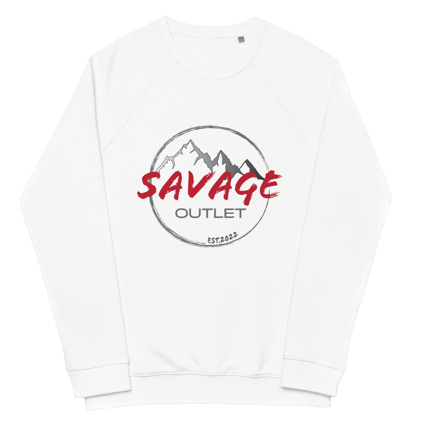 Savage Logo Unisex Organic Raglan Sweatshirt