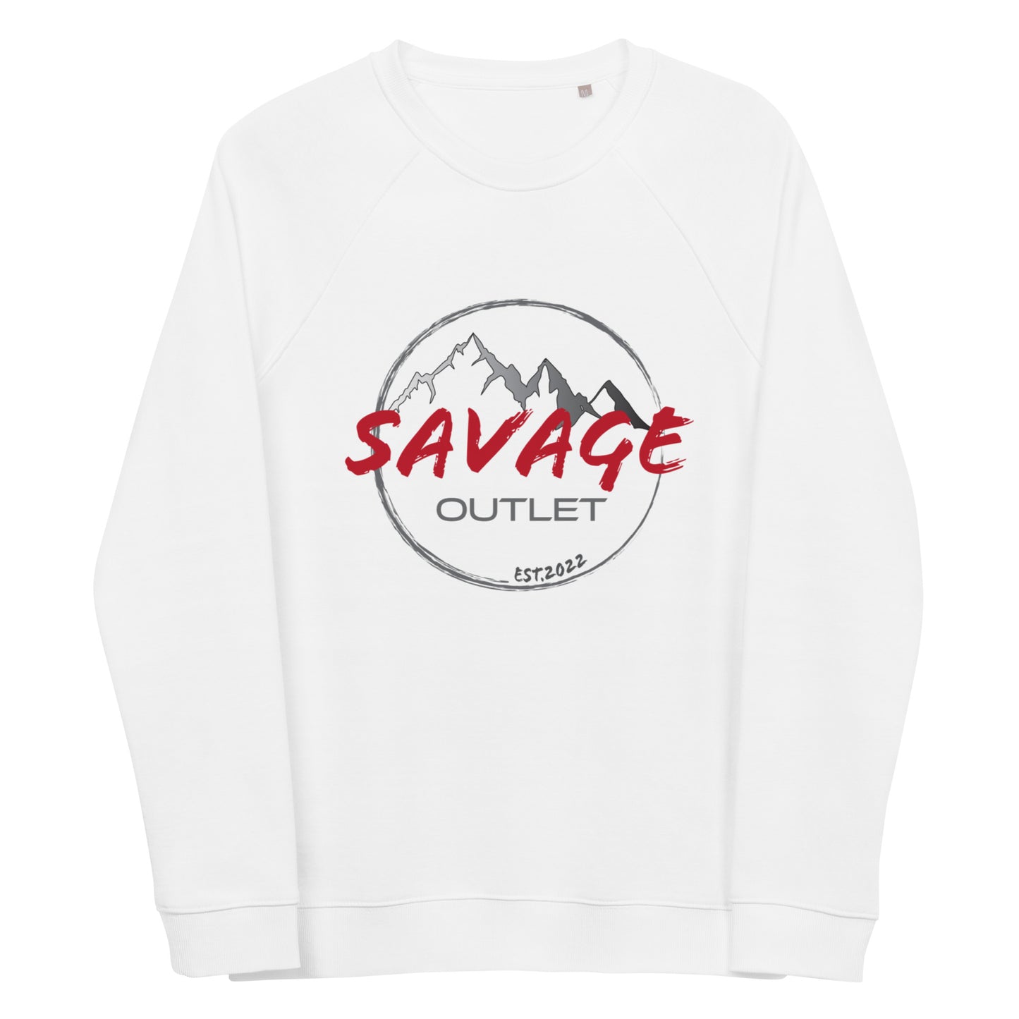 Savage Logo Unisex Organic Raglan Sweatshirt