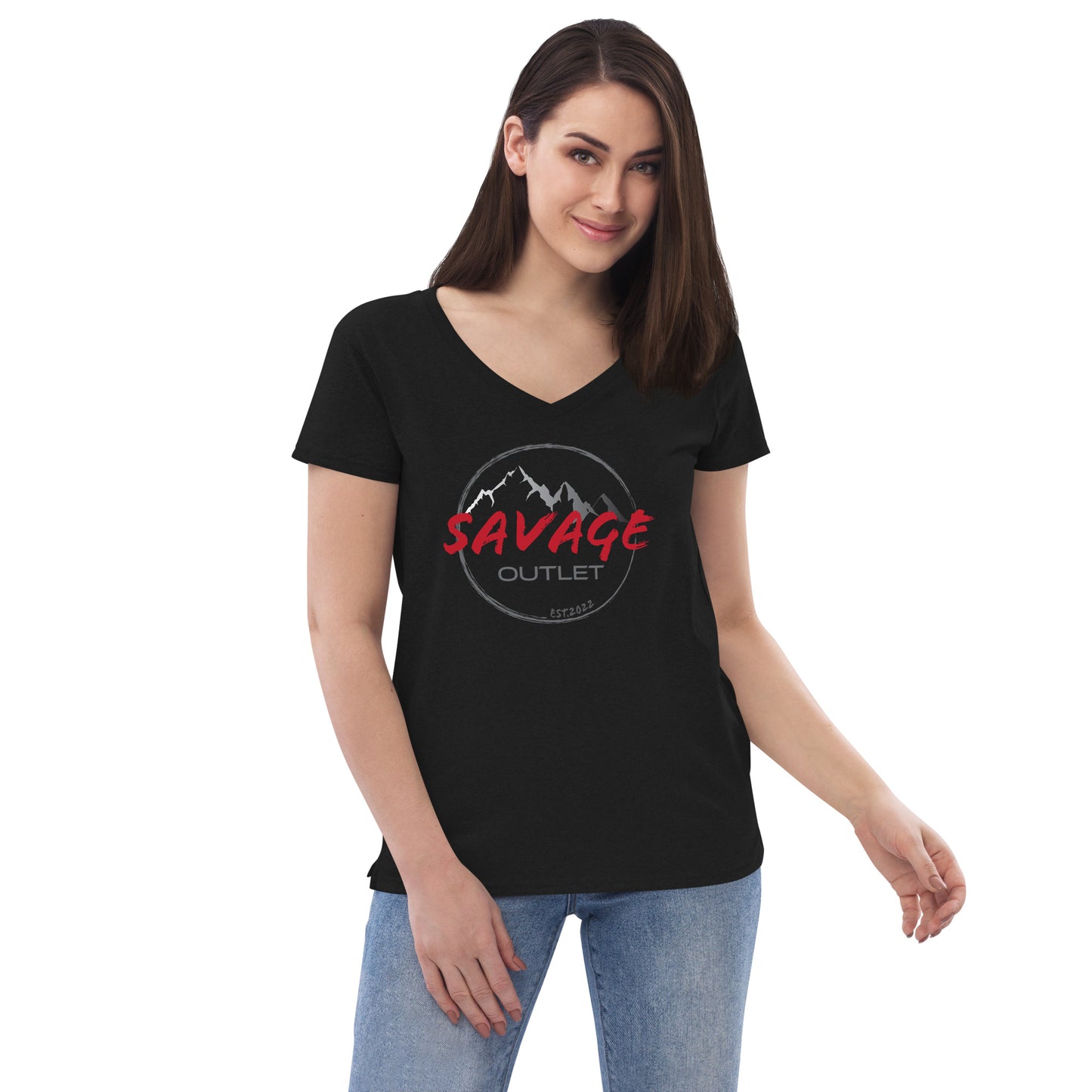Savage Logo Women’s Recycled Soft V-neck T-shirt