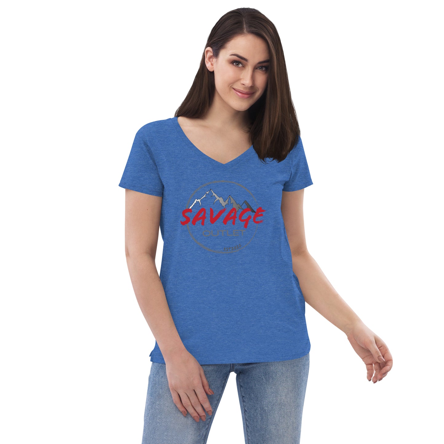 Savage Logo Women’s Recycled Soft V-neck T-shirt