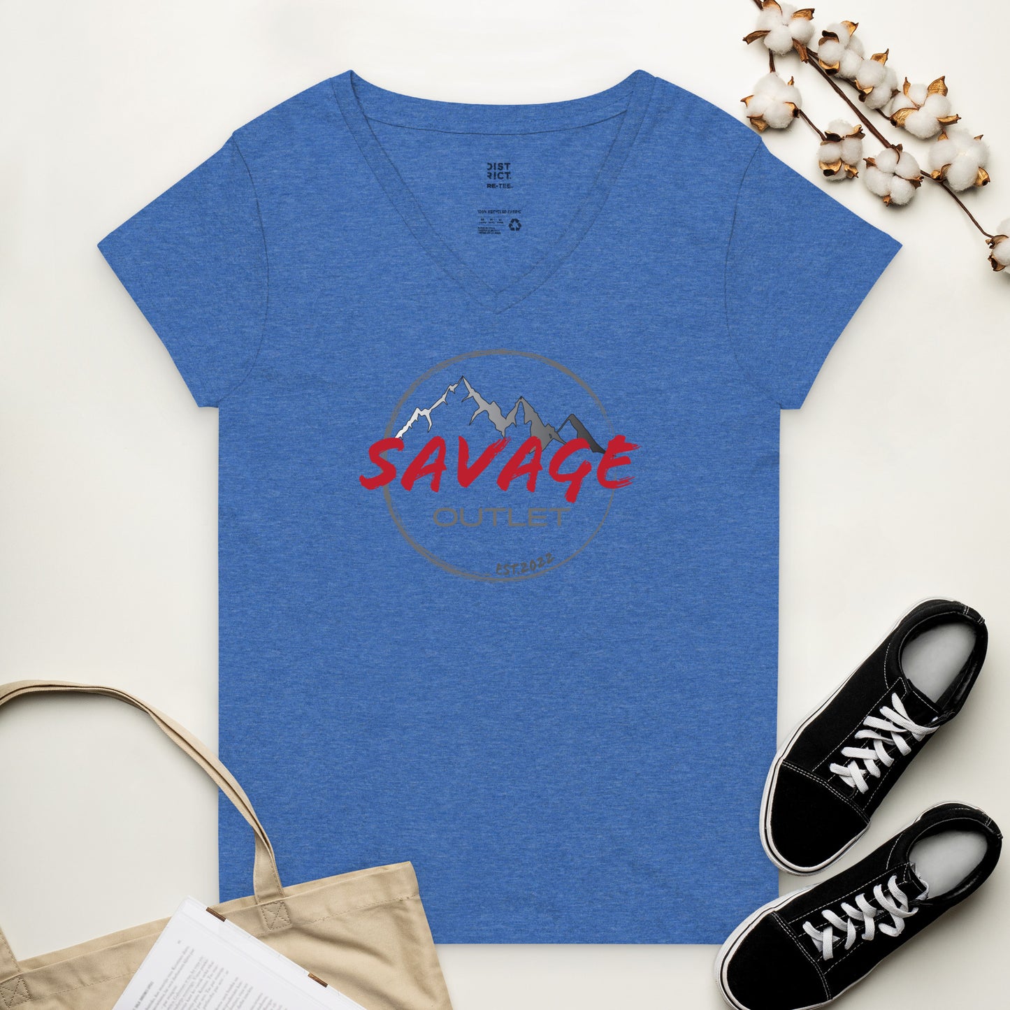 Savage Logo Women’s Recycled Soft V-neck T-shirt