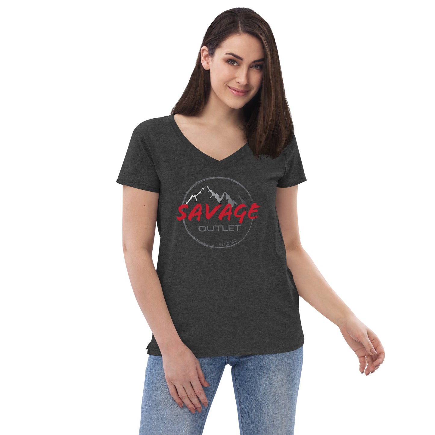 Savage Logo Women’s Recycled Soft V-neck T-shirt