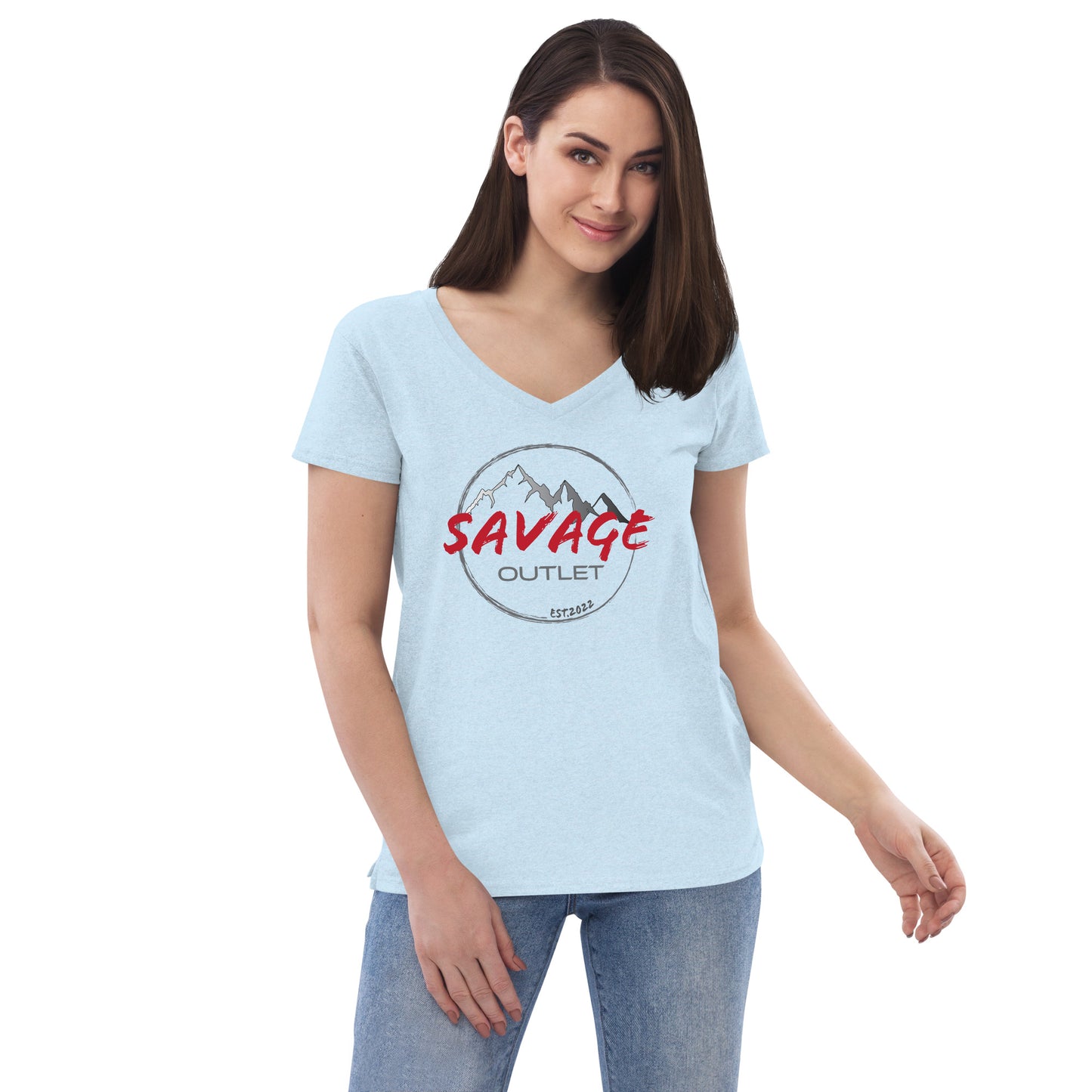 Savage Logo Women’s Recycled Soft V-neck T-shirt