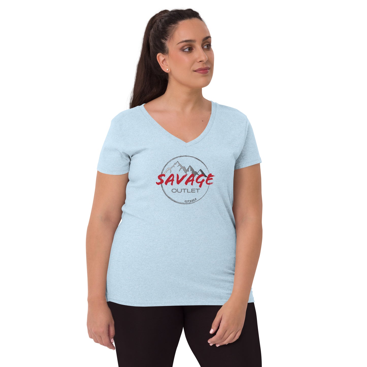Savage Logo Women’s Recycled Soft V-neck T-shirt