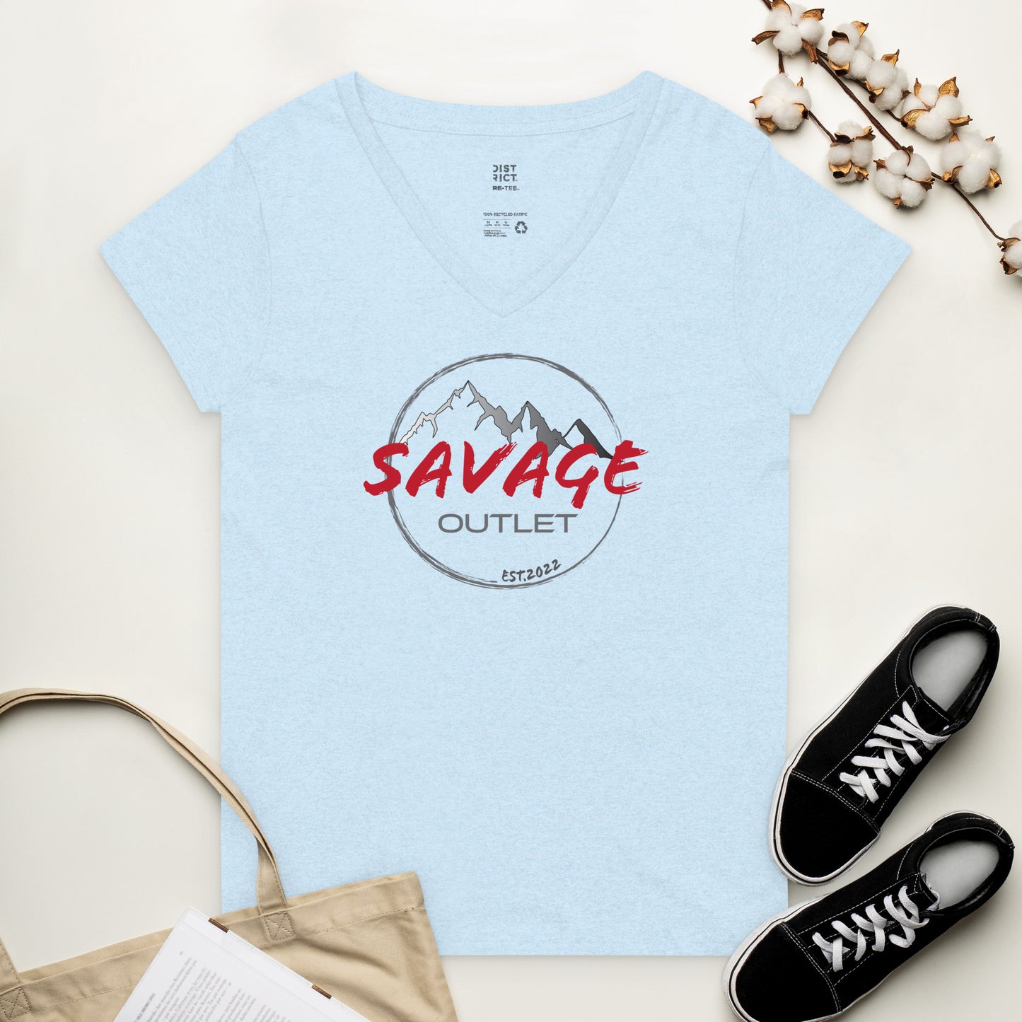 Savage Logo Women’s Recycled Soft V-neck T-shirt