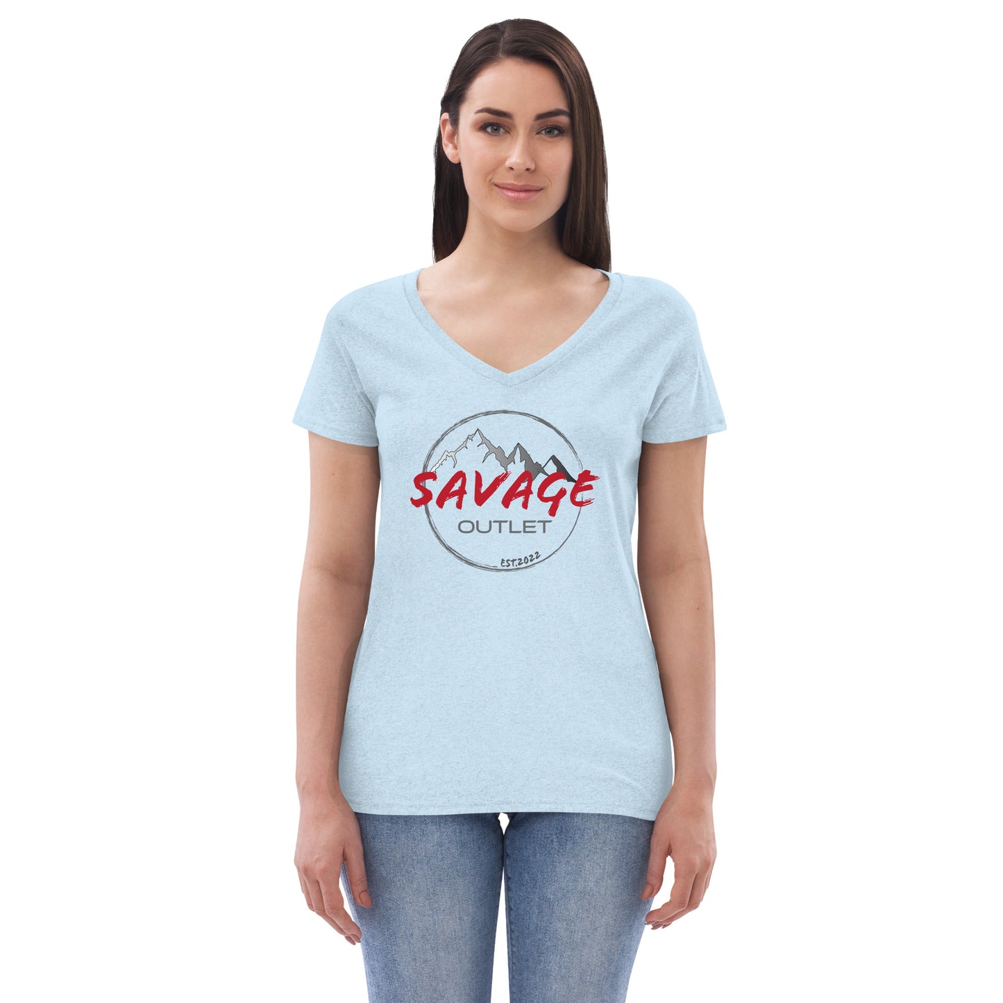 Savage Logo Women’s Recycled Soft V-neck T-shirt