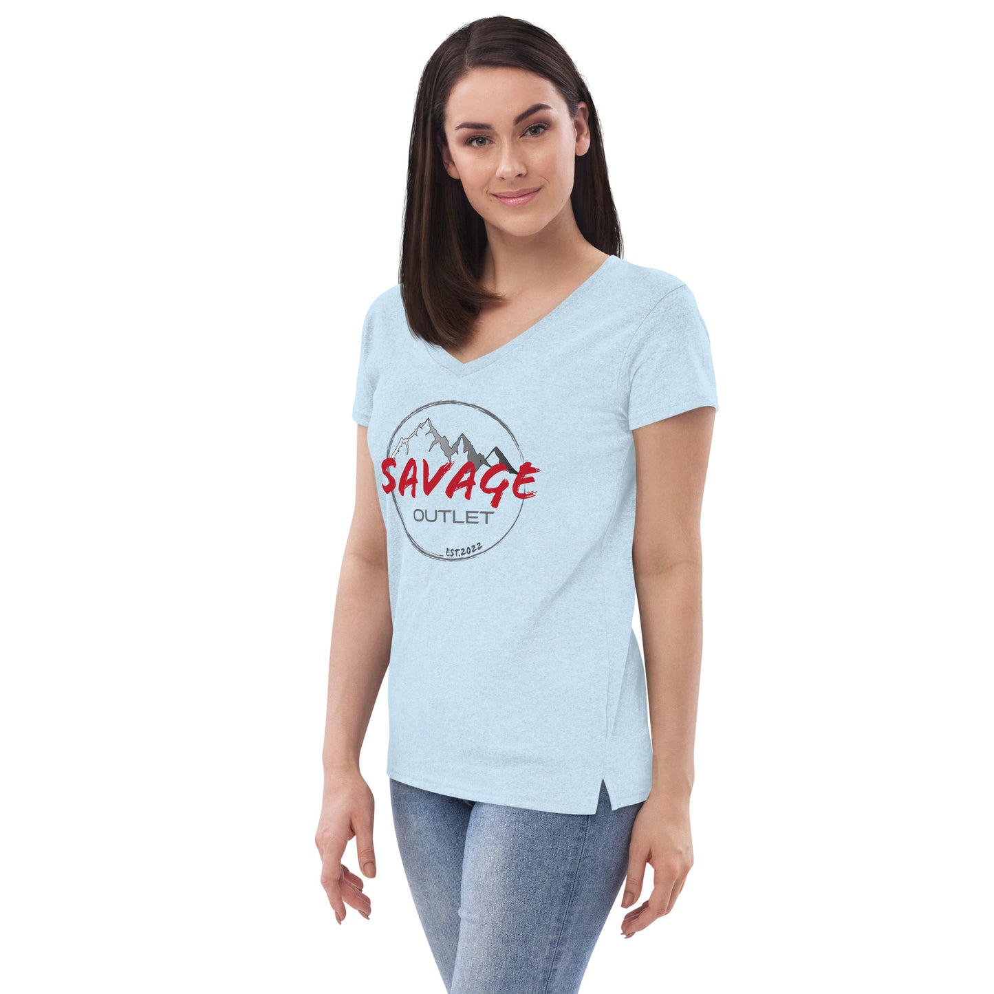 Savage Logo Women’s Recycled Soft V-neck T-shirt