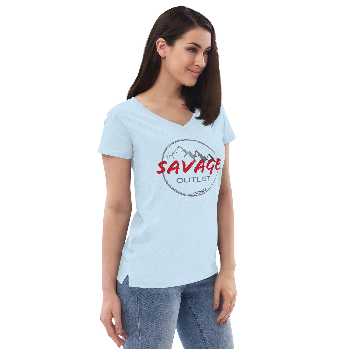 Savage Logo Women’s Recycled Soft V-neck T-shirt