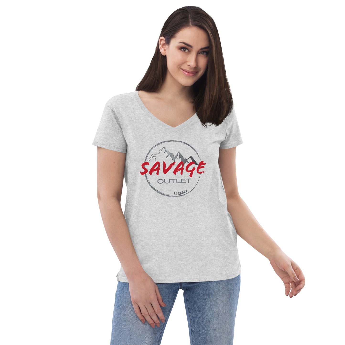 Savage Logo Women’s Recycled Soft V-neck T-shirt