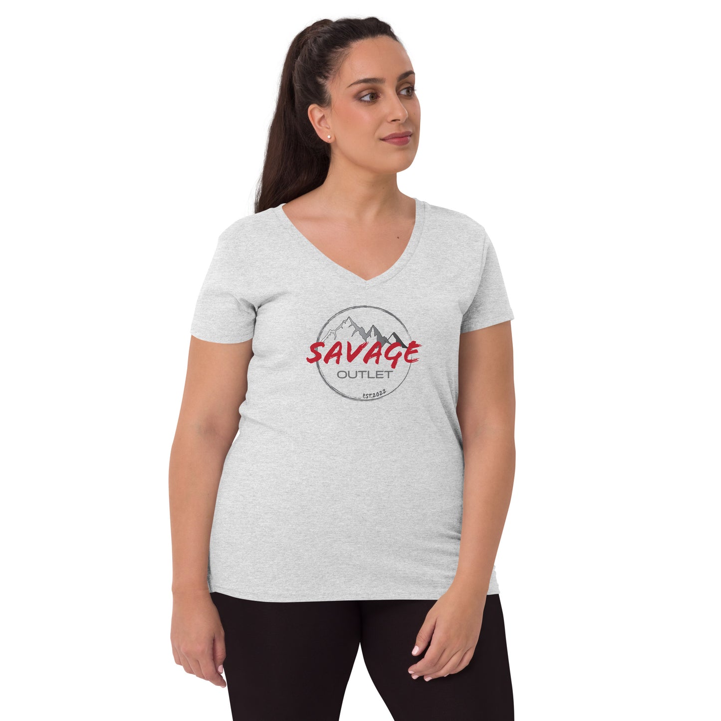 Savage Logo Women’s Recycled Soft V-neck T-shirt
