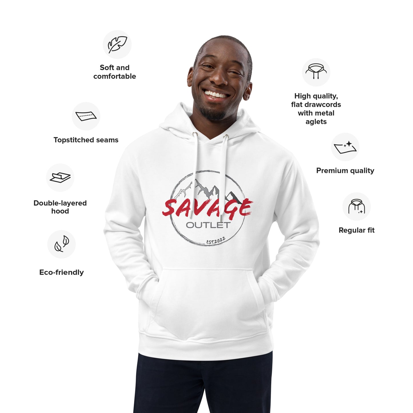 Savage Logo Premium Eco Unisex Hoodie