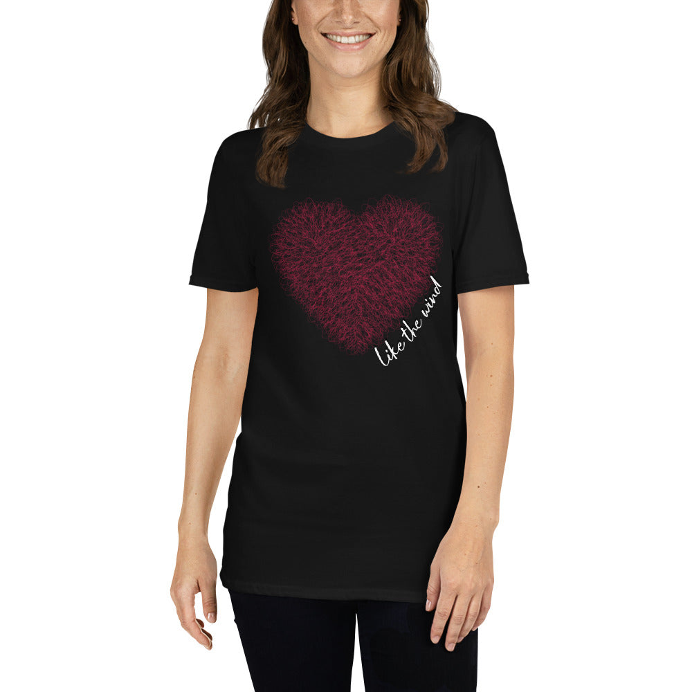 Valentine`s Day Like the Wind Heart Unisex T-shirt