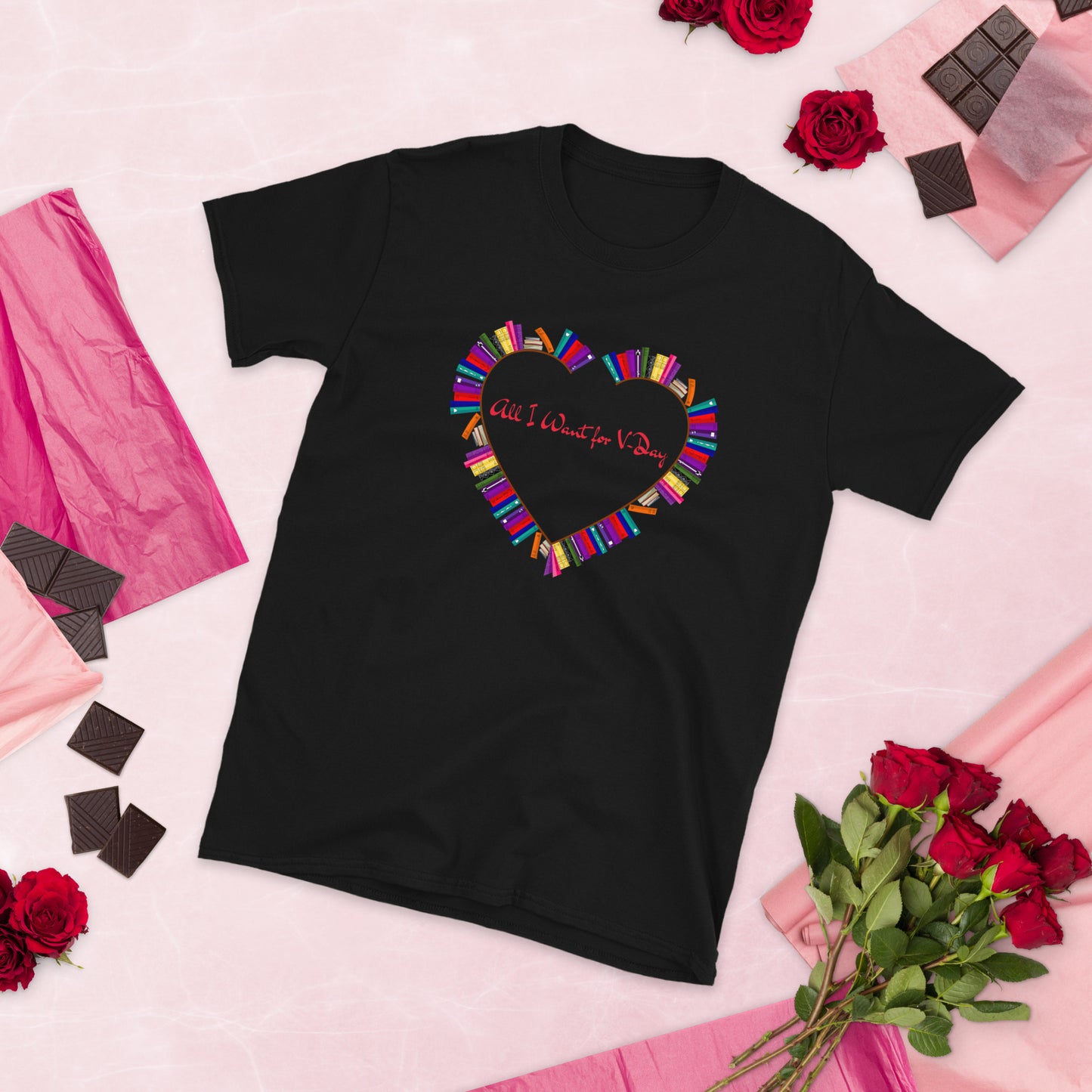 Valentine`s Day Book Lover Unisex T-Shirt